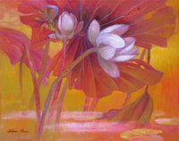 New Blooming Poster Print by Ailian Price featuring vibrant flowers.