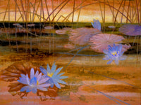 Evening poster print by Ailian Price showcasing a tranquil dusk scene.