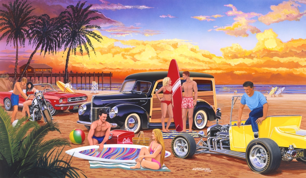 Woody Beach Poster Print by Bruce Kaiser featuring serene beach landscape.