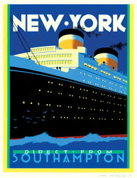 Streamliner Ny Poster Print by Brian James, multiple sizes available
