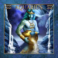 Aquarius Zodiac Poster Print by Ciro Marchetti featuring vibrant colors and intricate details.