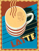 Latte Poster Print by Brian James showcasing rich coffee culture.