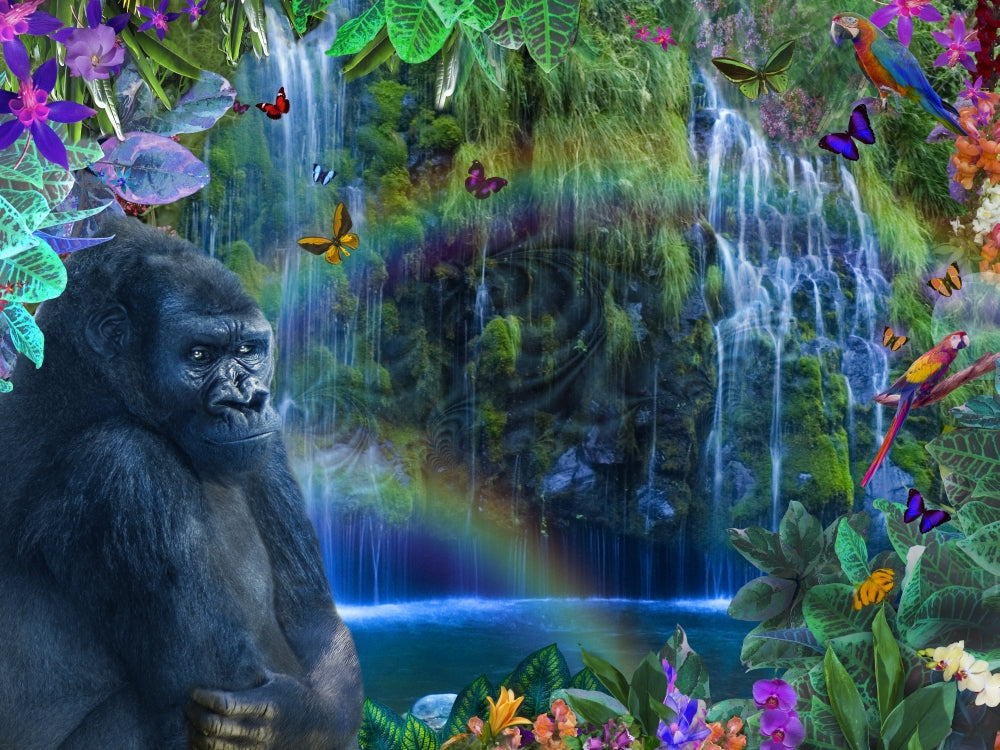 Magic Jungle Poster Print by Alixandra Mullins featuring vibrant colors and intricate details.