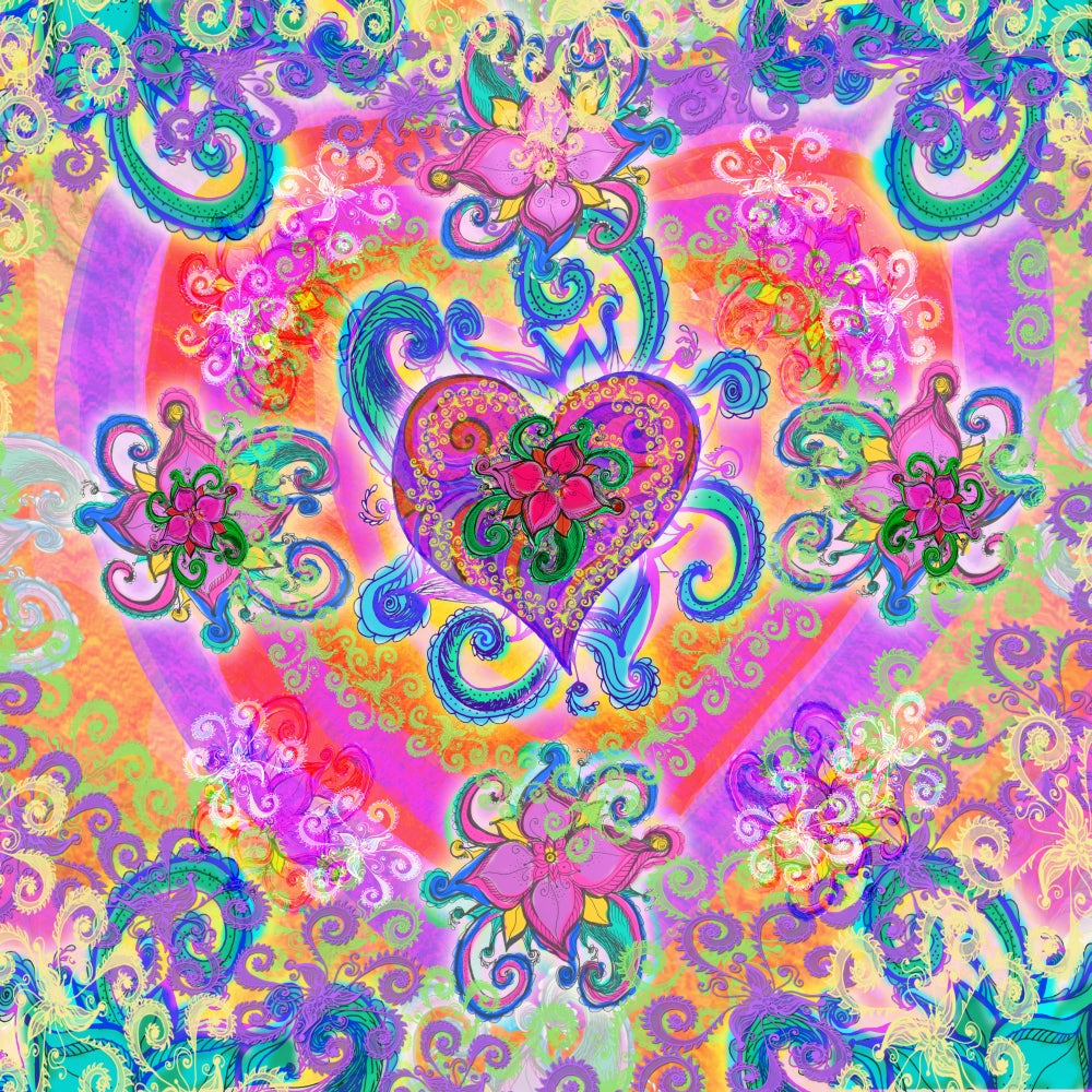 Swirly Heart Art Print by Alixandra Mullins in multiple sizes