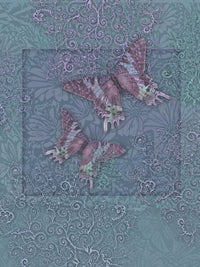 Butterfly Periwinkle Poster Print by Alixandra Mullins, showcasing vibrant colors and intricate butterfly design.
