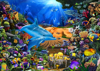 Amazing Undersea World Poster Print featuring vibrant ocean life by Gerald Newton.