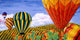 California Balloons Poster Print by Graeme Stevenson, colorful and vibrant artwork.