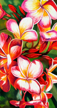 Flowers Poster Print by Graeme Stevenson showcasing vibrant blooms.