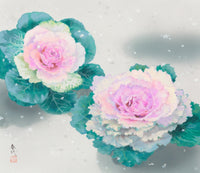 Habotan Poster Print by Haruyo Morita showcasing vibrant floral artistry