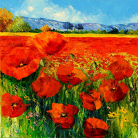 Poppies Poster Print by Jean-Marc Janiaczyk showcasing vibrant floral art.