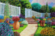 Summer Flower Garden Poster Print by Jean-Marc Janiaczyk featuring vibrant flowers.