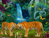 Kissing Tigers Poster Print by Alixandra Mullins