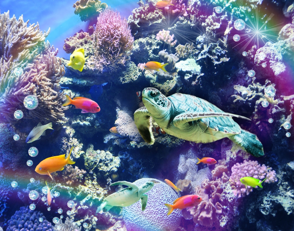 Aquarium Poster Print by Alixandra Mullins featuring vibrant marine life.
