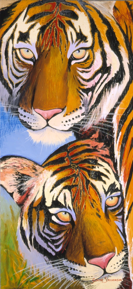 Tiger Tiger Poster Print by Graeme Stevenson featuring a majestic tiger.