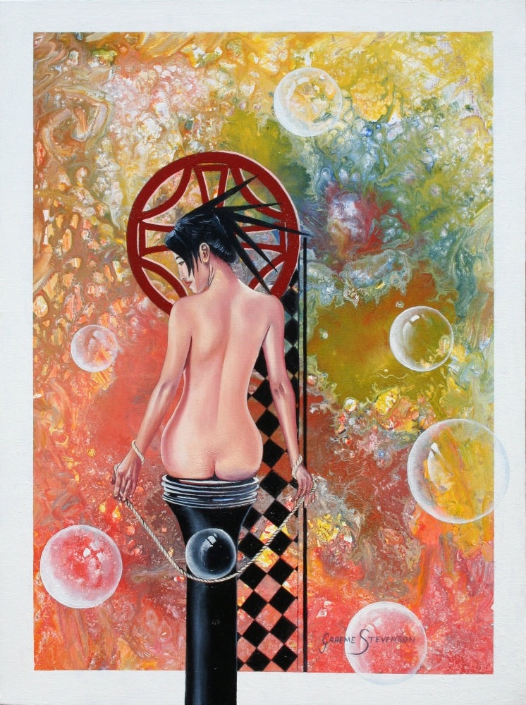 Geisha Poster Print by Graeme Stevenson showcasing traditional Japanese culture