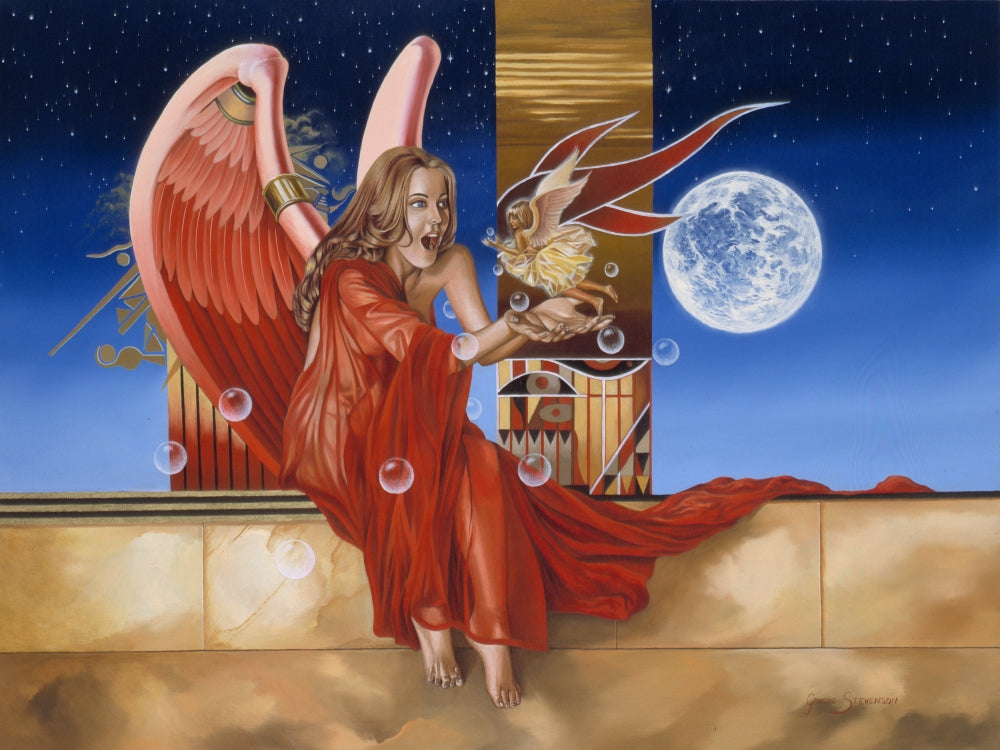 Divine Surprise Poster Print by Graeme Stevenson, colorful artwork.