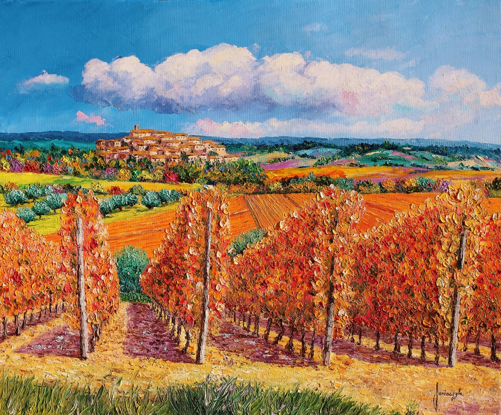 Vineyards in Autumn Poster Print by Jean-Marc Janiaczyk