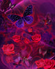 Butterfly Rose Poster Print by Alixandra Mullins featuring vibrant colors and intricate details.