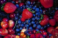 Super Healthy Poster Print by Alixandra Mullins showcasing vibrant colors and motivational imagery.