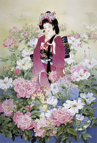 Syakuyaku Poster Print by Haruyo Morita featuring vibrant colors and intricate details.