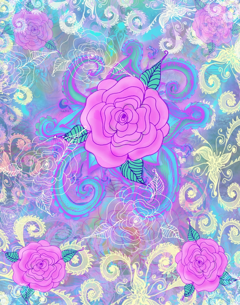 Hope Roses Poster Print by Alixandra Mullins showcasing beautiful floral art.