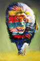 The Rainbow Hunter poster print by Graeme Stevenson featuring vibrant colors and wildlife.