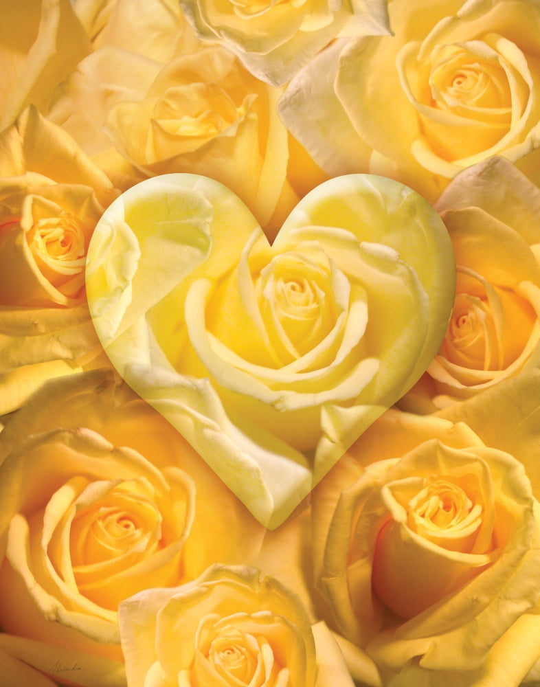 Golden Heart of Roses Poster Print by Alixandra Mullins