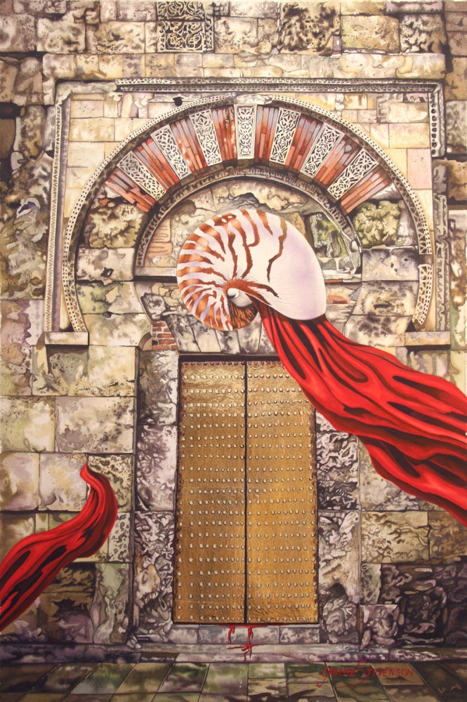 Behind the Door Copy Poster Print by Graeme Stevenson, available in multiple sizes.