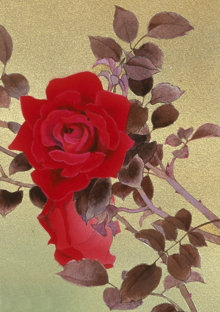 Bara Poster Print by Haruyo Morita featuring beautiful blooming roses.