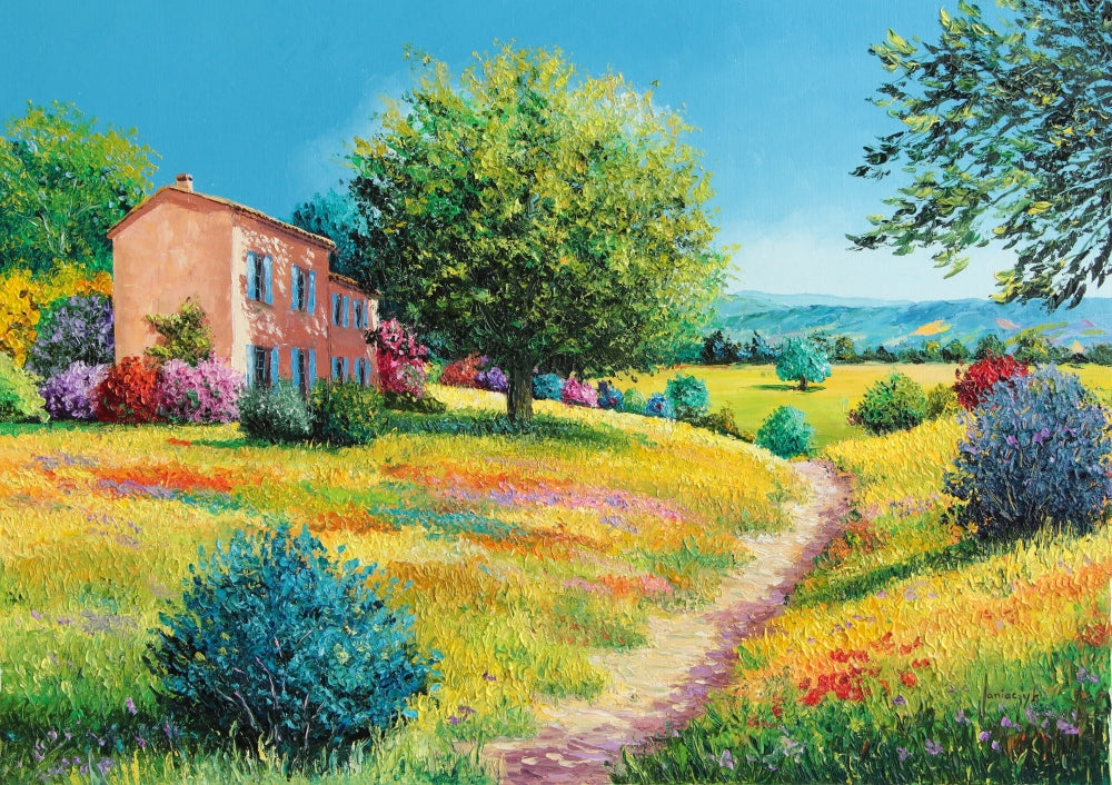Vibrant Summer House Poster Print by Jean-Marc Janiaczyk, perfect for home décor.