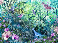 Swirly Tree Garden Poster Print by Alixandra Mullins showcasing a whimsical tree design.