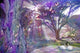 Coloured Forest Poster Print by Alixandra Mullins showcasing vibrant colors and nature.
