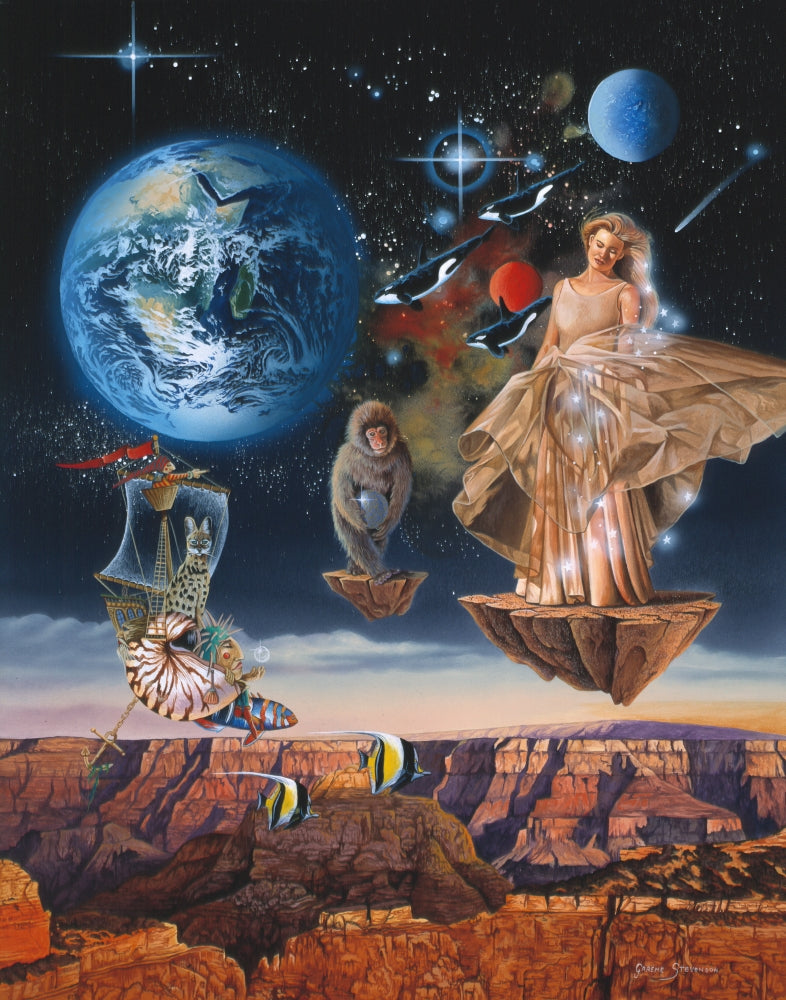 The Travellers Poster Print by Graeme Stevenson showcasing a beautiful travel theme.