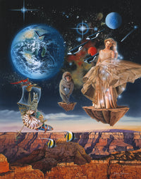 The Travellers Poster Print by Graeme Stevenson showcasing a beautiful travel theme.