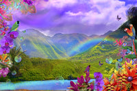 Haliva Valley Rainbow Flowers Poster Print by Alixandra Mullins