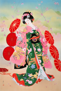 Hanako Poster Print by Haruyo Morita showcasing serene Japanese art.