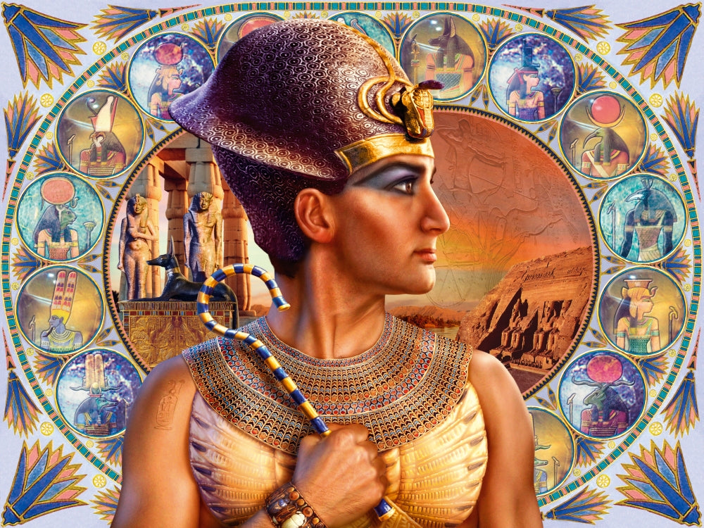 Rameses II Poster Print by Andrew Farley showcasing ancient Egyptian art.
