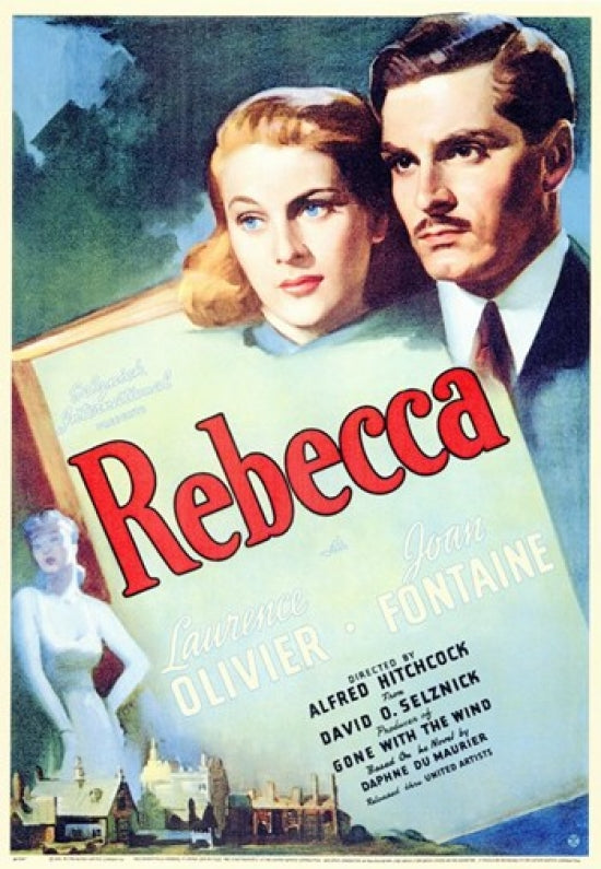 Rebecca movie poster print capturing the essence of the classic film.