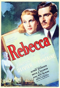 Rebecca movie poster print capturing the essence of the classic film.