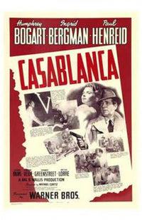 Casablanca Movie Poster Print featuring iconic film imagery.