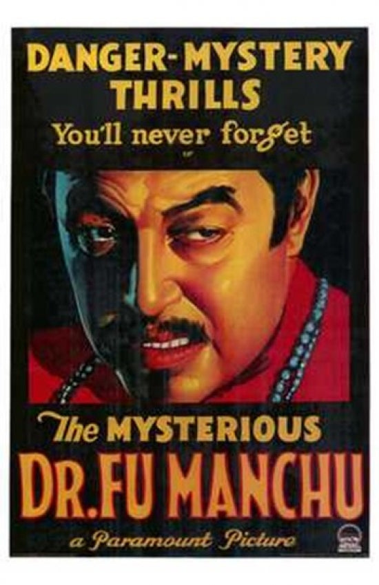 Mysterious Dr. Fu Manchu Movie Poster Print showcasing vintage cinema.