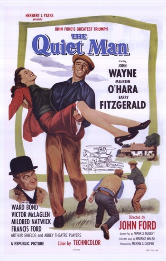 The Quiet Man Movie Poster Print featuring classic film art.