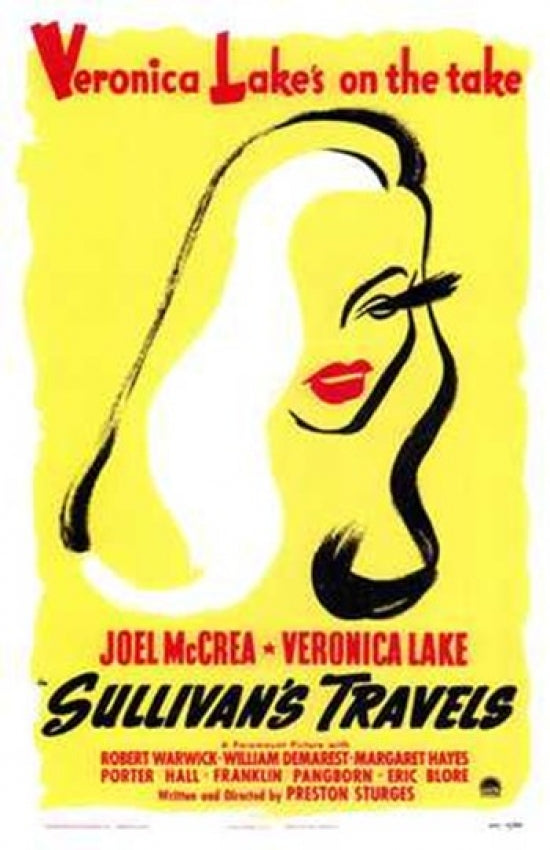 Sullivan's Travels Movie Poster Print showcasing classic cinema art.