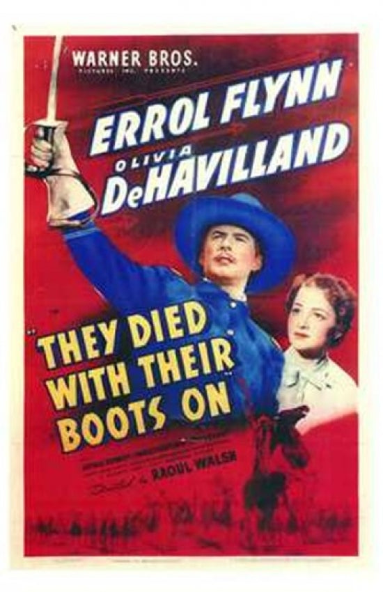 They Died with Their Boots on Movie Poster Print showcasing classic cinema.