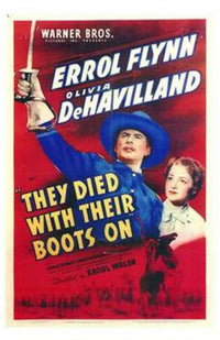 They Died with Their Boots on Movie Poster Print showcasing classic cinema.