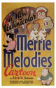 Merrie Melodies Movie Poster Print showcasing classic animated characters.