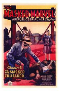 The Masked Marvel movie poster print showcasing vintage cinema art.