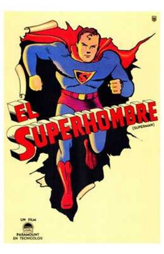 Superman Movie Poster featuring the iconic superhero in vibrant colors.