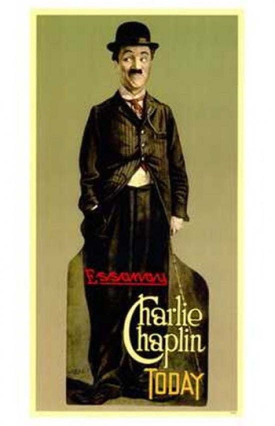 Charlie Chaplin classic movie poster print, perfect for home decor.