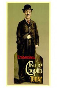 Charlie Chaplin classic movie poster print, perfect for home decor.